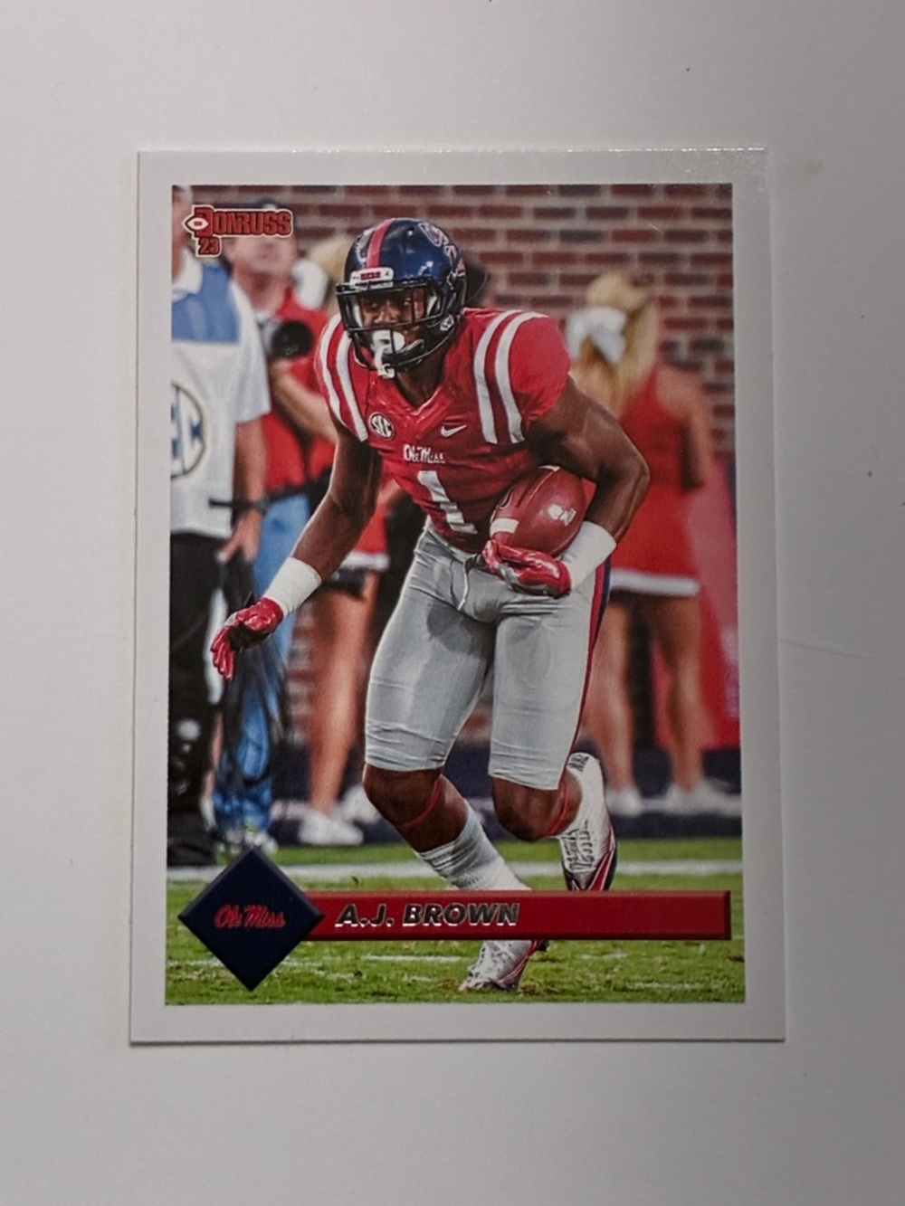 A.J. Brown Football Card - Red and Gray Ole Miss